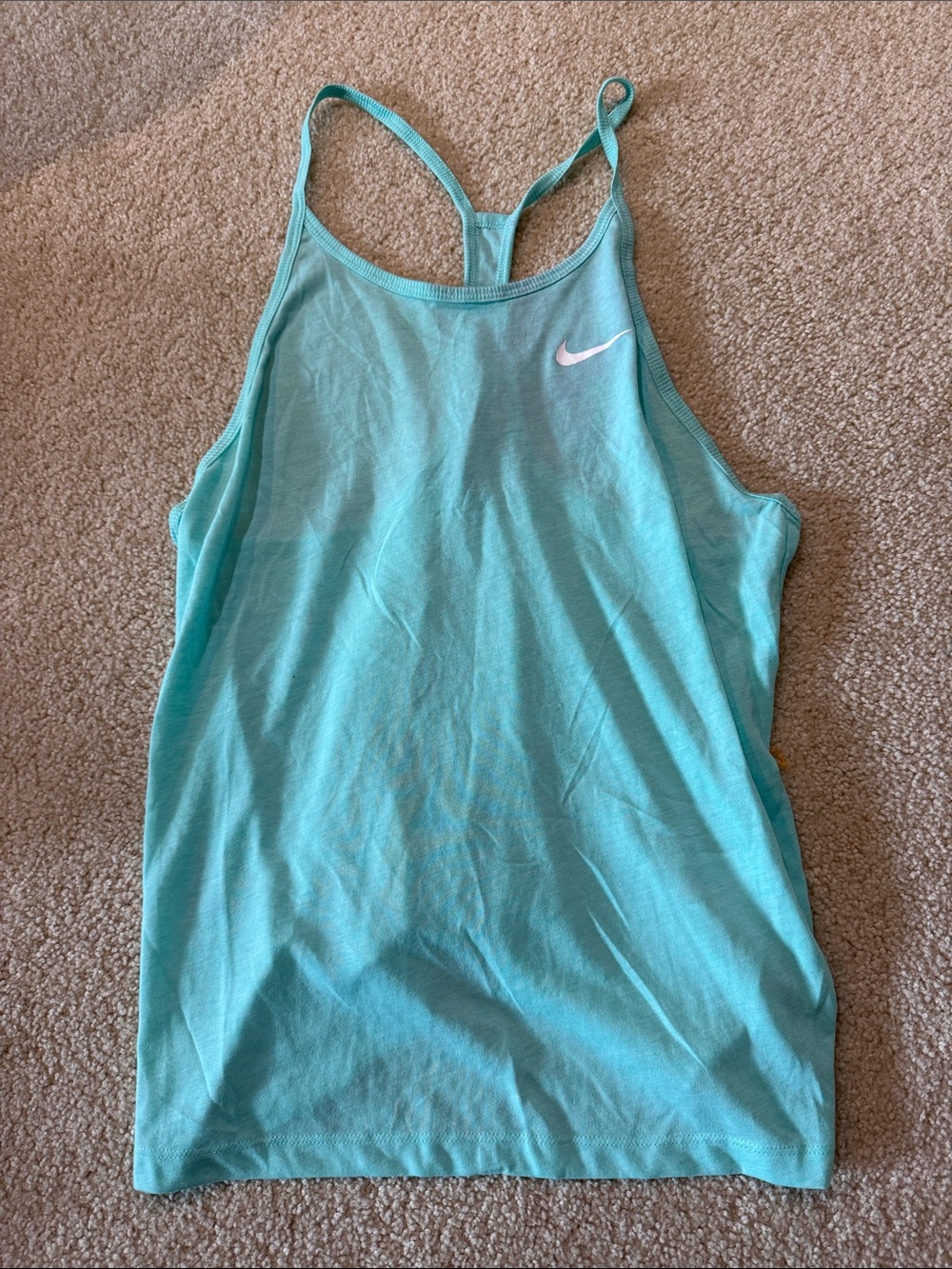 Nike Women’s Teal Strappy Tank with White Swoosh